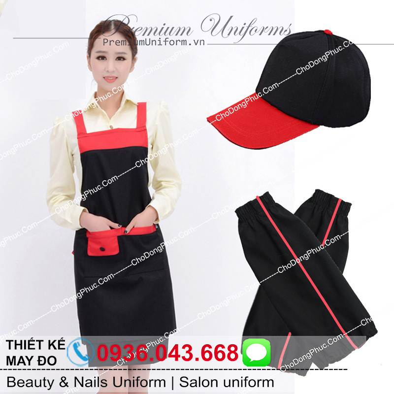 tap de nails, nails apron, tạp dề spa, tạp dề nails